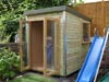 2.0m x 2.5m Garden office with irish oak uPVC doors and windows
