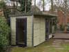 2.0m x 3.5m Pent with roof overhang
