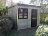 3.0m x 3.0m Pent with rosewood uPVC windows and doors