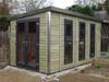 4.5m x 2.5m Pent with custom picture windows