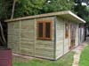 6.0m x 3.5m Pent with wooden fascia and overhang