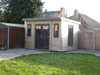 4.5m x 2.0m pent garden workshop with light oak single door and triple windows, from £call (inc. VAT)