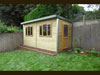 3.5m x 2.5m pent garden workshop with graphite French doors and windows, from £call (inc. VAT)