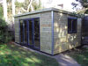 4.5m x 3.0m pent workshop with graphite french door & window combi, from £call (inc. VAT)