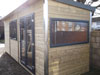 6.0m x 2.0m pent garden workshop with graphite french doors, triple window & horizontal picture window, from £call (inc. VAT)