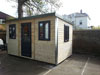 4.0m x 2.5m pent garden workshop with graphite single entry door and 3x double windows, from £call (inc. VAT)