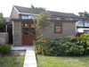 6.5m x 2.5m pent garden workshop with half glazed dark oak double doors and window, from £call (inc. VAT)